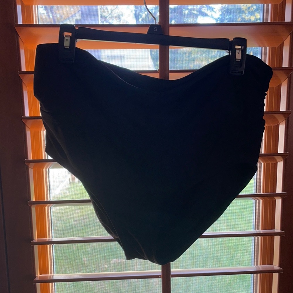 Roll down top maternity bathing suit bottoms